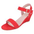 thumbnail image 2 of Sandalias Vestir Zapatos Casuales Cuña Correa Tobillo Punta Abierta para Mujer, 2 of 9