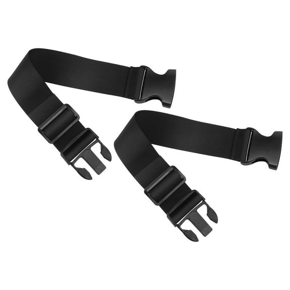 MERRYHAPY 2Pcs Black Nylon Strap with Buckle for Outdoor 19.7x1.9in