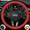 Red, variant on 3D Embossed Custom Fit Steering Wheel Cover For Acura, Non-Slip Nappa Leather Wrap for Enhanced Grip & Comfort, Includes 2 Car Coasters & Fast Charging USB Cable Black