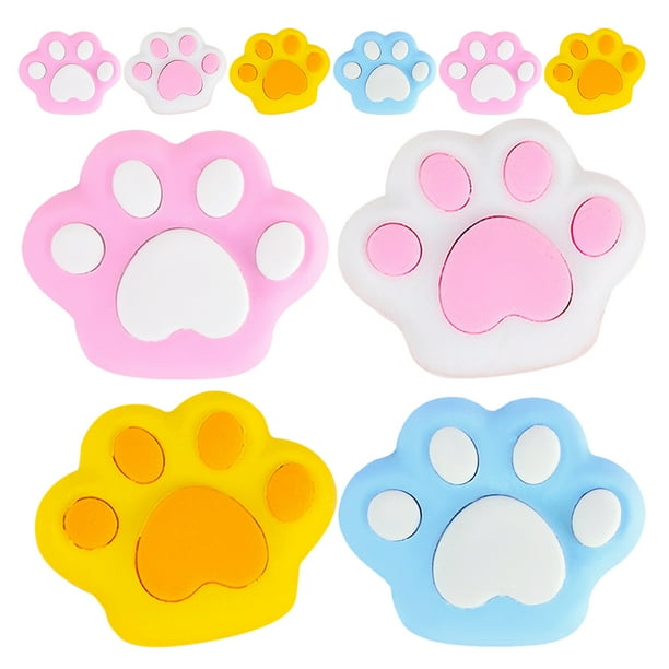 10 miniborradores para estudiantes Miniborradores a granel con forma de pata de gato Borrador con forma de pata de gato Borradores para estudiantes