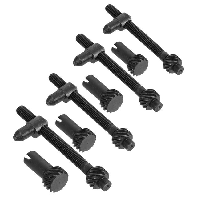 WRITWAA 8 Pieces Chain Tensioner Adjuster Screws Black Chisel Tool Steel for Professional Users and Outdoor Work