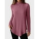 thumbnail image 2 of Talla grande Tops de tallas grandes,Camiseta informal de manga larga con cuello redondo para mujer, blusa de poliéster, corte suave y cómodo, largo regular para uso diario, sopatenor, 2 of 9