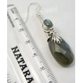 thumbnail image 3 of SilverStarJewel 925 Sterling Silver Amazing Blue Fire Labradorite Cap Deco Long Earrings 2.1", 3 of 3