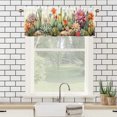 thumbnail image 3 of Tropical Succulent Cactus Kitchen Curtain Valances Green Plant Watercolor Flower Window Valance for Bedroom Bathroom Living Room Dining Room Valances Set 54 by 18 in, 1 Panel, 3 of 6