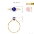 thumbnail image 4 of Angara Natural 0.9 Ct. Tanzanite Solitaire Ring in 14K Yellow Gold for Women (Ring Size: 3.5), 4 of 9