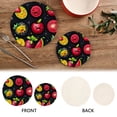 thumbnail image 4 of Fruit Themed Pattern Design Cotton Braided Potholders, 2 Pack Heat-Resistant Pads 7.09'' and 9.45'', 4 of 7