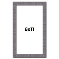 6x11 Frame Blue Kingsley Pewter Solid Wood Picture Frame Width 0.75 Inches |Interior Depth 0.5