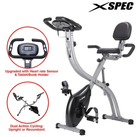 - Xspec Upgraded Dual Recumbent Foldable Exercise Bike