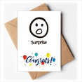 thumbnail image 1 of Surprise White Cute Chat Face Pattern Wedding Cards Congratulations Greeting Envelopes, 1 of 3