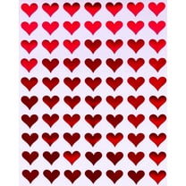 Royal Green Hearts Stickers for Decoration 1/2 inch Label for Arts, Crafts,and Party Supplies, in Metallic Red 1050-Pack