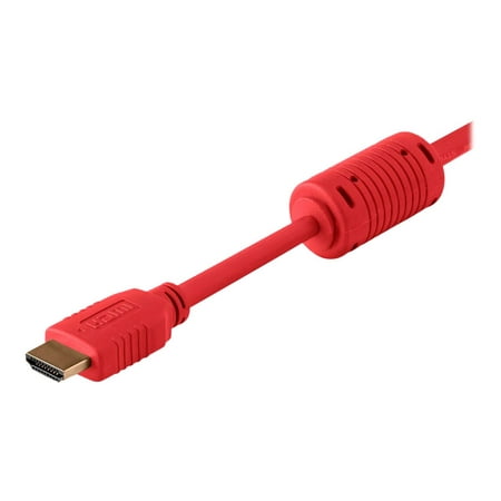 UPC: 0844660040248 | Monoprice HDMI Cable – 6 Feet – Red | High Speed  HDR  4K@24Hz  18Gbps  YUV 4:4:4  28AWG  Compatible with UHD TV and More – Select Series