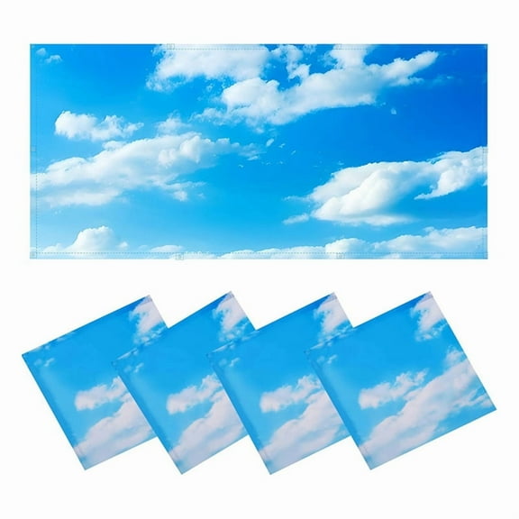 4 Pcs * Fluorescent Light Covers-Blue