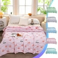 thumbnail image 3 of Summer Cooling Thin Blanket,Breathable Lightweight Washed Cotton Quilts,Ice Cooler Printed Throw Blanket for Hot Sleepers,Soft Air Conditioning Blankets for Bed Couch Sofa - Keep Cooler, 3 of 7