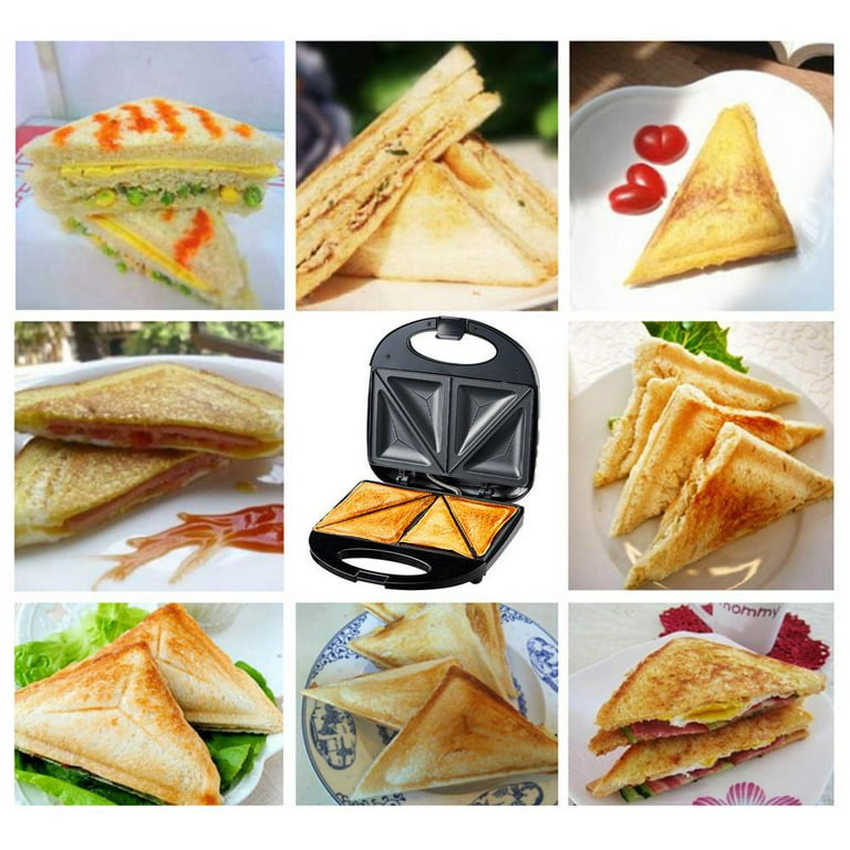 Sandwich Maker Panini Press 110V 1500W Electric Sandwich Toaster Machine  Grill Making Machine Double-Side Nonstick Plate For Cooking Breakfast  Snacks