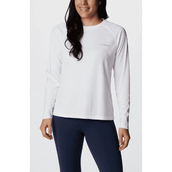 Columbia Women’s Omni-Shade 50 UPF Long Sleeve Sun Tee XL White