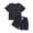 Z-Dark Gray-A, variant on Boys' Clothing Sets Color Block Striped Crewneck Short Sleeve Tshirt + Solid Color Shorts with Pocket 2pcs Outfits 3 Year Old Boy Gift Elastic Waist Summer Set for School Daily