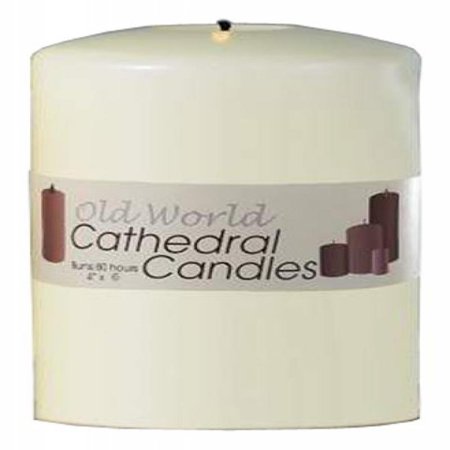 Old World Cradle - Biedermann & Sons Old World Altar Candles, 4 by 6-Inch, White, Box of 6