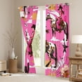 thumbnail image 3 of Homewish Female Girls Western Cowgirl Black Out Curtains,Farmhouse Horse Curtains Pack of 2 (42x63 Each),Southwestern Old Fashion Bedroom Curtains,Microfiber Bedroom Decor, 3 of 6