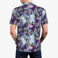 thumbnail image 4 of Daiia Purple Marble Texture Pattern Men’s Polo Shirts,Solid Deck Shirt,Classic Fit, Breathable Cotton Polo for Casual and Sport Wear-3X-Large, 4 of 9