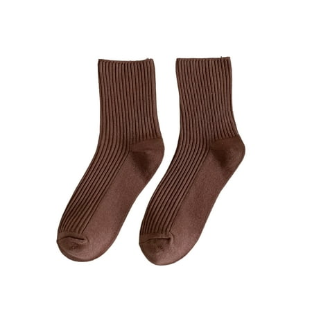 

Women s Middle Tube Socks Above Ankle Crew Socks Solid Color Ribbed Texture Socks Indoor Outdoor Warm Short Socks