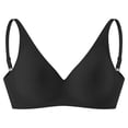 thumbnail image 4 of Wang6 Womens Wireless Plus Size Minimizer Bras Seamless No Underwire Push up 3/4 Cup Bras Adjustable Strap Soft Bralettes Tshirt Bra Black L, 4 of 4