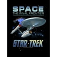 thumbnail image 2 of Junior's Star Trek: The Original Series USS Enterprise Space The Final Frontier  Graphic Tee Black Medium, 2 of 3