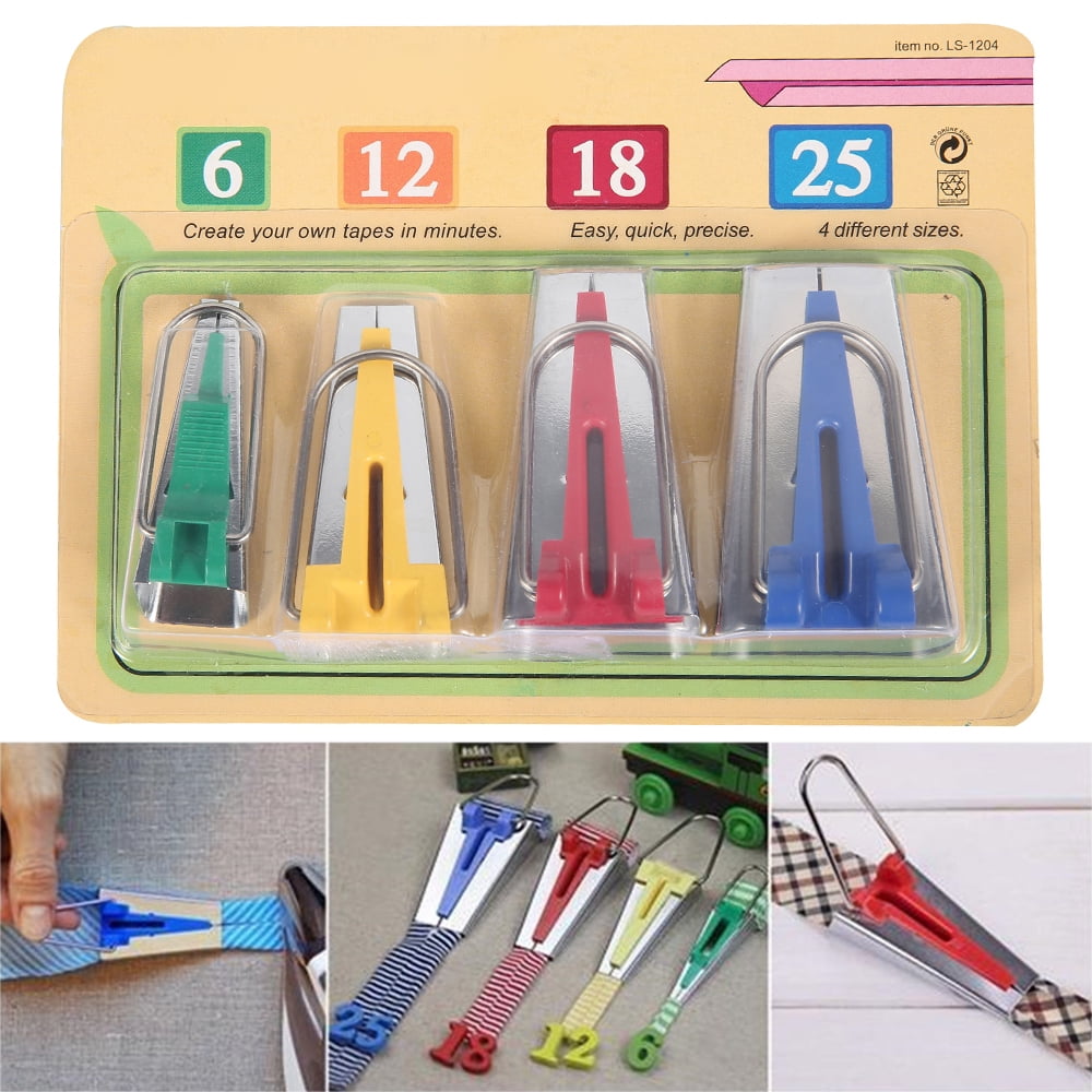 Aonokey Fabric Bias Tape Maker Sewing Accessories Splicing Cloth Tool Quilting Overlocking Stitch Presser Foot Craft DIY 5PCS