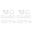 thumbnail image 1 of Paquete de 10 Moldes de acero inoxidable Billuyoard para galletas de Halloween repujado Sugarcraft Fondant Chocolate, 1 of 6