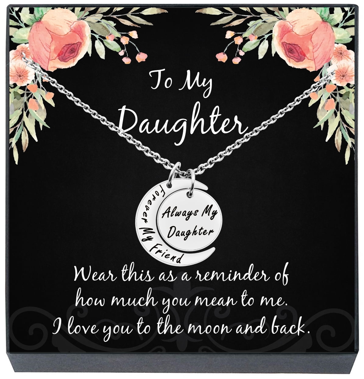 Daughter Gift From Mom Dad Pendant Necklace Jewelry from Mom Dad Inspirational Necklace for Daughter Granddaughter