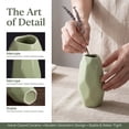 thumbnail image 2 of Unique Bargains Mini Vase Decorative Flower Vase Green 2.6"L x 2.6"W x 4.7"H, 2 of 6
