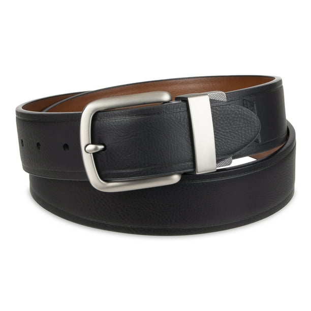 Genuine Dickies Men's TwoInOne Reversible Black to Tan Stretch Belt