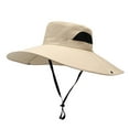thumbnail image 2 of Sentmoon Bucket Hat Men Hiking Hat Summer Hats for Men Summer Oversized Sun Hat Fisherman's Hat With Windproof Rope Fishing Cap Mountaineering Cap Men's Sun Solid Color Cap, 2 of 3