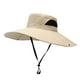 thumbnail image 4 of Sombrero De Sol Extragrande, Estilo Pescador, Resistente Al Viento, Ajustable Con Cuerda, Color Liso, Para Hombre, Ideal Para Actividades Al Aire Libre, Montaismo, Pesca Y Viajes., UKHBMC, 4 of 8