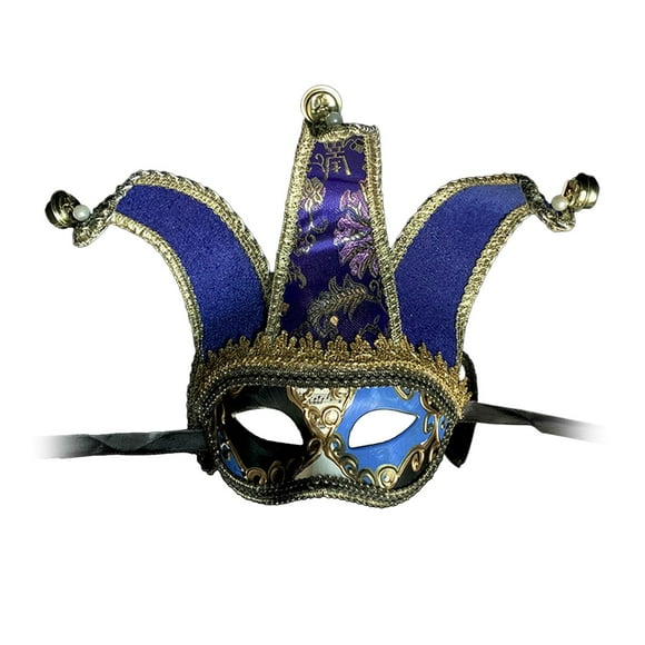 Halloween Mardi Gras Cosplay Face for Prom Stage Performance Party Blue