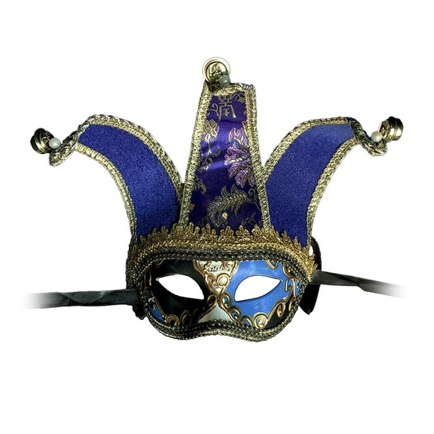 Máscara de Mardi Gras de Halloween, cubierta facial, máscara de Cosplay de Halloween, vestido elegante creativo, máscara facial para adultos, máscara Azul Yinane Cubierta facial de Mardi Gras