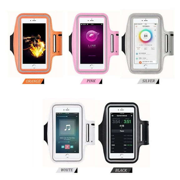 6 inch Waterproof Sport Gym Running Armband for iPhone Sports Running Arm Band Cell Phone Holder Pouch Case (PURPLE)