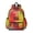 Red and Blue, variant on Black and White Checkered Pattern Backpack for School, Cute School Bag with Adjustable Shoulder Straps and Padded Back, 13.4"x11"x4.7"