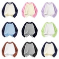thumbnail image 3 of Liyamei Girls Tops, Kids Baseball Tee, Long Sleeve Raglan Shirt Soft Casual Top for Children Green Size 2-3 Years, 3 of 7