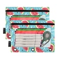 thumbnail image 2 of ALAZA 2 Pack Pencil Pouch Watermelons Pencil Case for 3 Ring Binder Clear Window Pencil Bag Organizers, 2 of 6