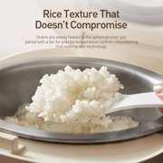 Joydeem Stainless Steel Rice Cooker, Uncoated Non-stick 316L Stainless Steel Inner Pot Rice Cookers, 6 Cup Uncooked, 3L, DFB-D300