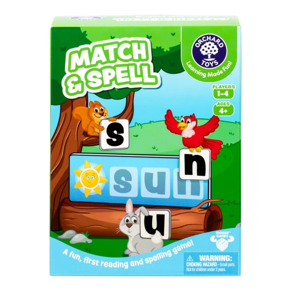 Juego ORCHARD TOYS Match & Spell New Art para niños mayores de 4 años