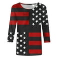 thumbnail image 4 of YanHoo 3/4 Sleeve T Shirts for Women 3/4 Sleeve Shirts for Women 4th of July 3/4 Sleeve Tops Teen Girls Crewneck Sweatshirts Independence Day 3/4 Length Sleeve Shirts Y2K Outfits, 4 of 6