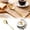 B, variant on 2PCS Gold Serving Spoons, Large Slotted Spoons, Stainless Steel Buffet Dinner Restaurant Golden Serving Utensils, Catering for Party Banquet, 10 Inch(B)