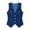 Dark Blue, variant on Women V Neck Denim Vest Double Chest Patch Pockets Single Button Sleeveless Tailored Fitted Pointed Hem Vintage Casual Layering Waistcoat Blue S