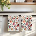 thumbnail image 7 of Watercolor Flowers Kitchen Towels Set of 3, Farmhouse Spring Floral Botanical Absorbent Dish Towels for Kitchen, Microfiber Hand Towel, Quick Drying Tea Towel for Cleaning Decorative Dishcloths, 7 of 7