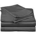 thumbnail image 2 of 4 Piece Luxurious Sheet Set ultra Soft 100% Egyptian Cotton, 800 Thread Count 12 Inch Deep Pocket - (Full - Size) Solid Dark Grey Colour, 2 of 4