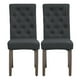 thumbnail image 2 of Set 2 Sillas De Comedor De Tela De Lino Toledo Negro, 2 of 7
