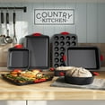 thumbnail image 3 of Country Kitchen Nonstick Bakeware Set, 10-Piece Baking Pans and Sheets, Red, 3 of 8