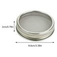 thumbnail image 2 of FONWILYO 4Pcs Stainless Steel Sprouting Cover for Mason Jars Ventilation Kitchen Gardening, 2 of 8