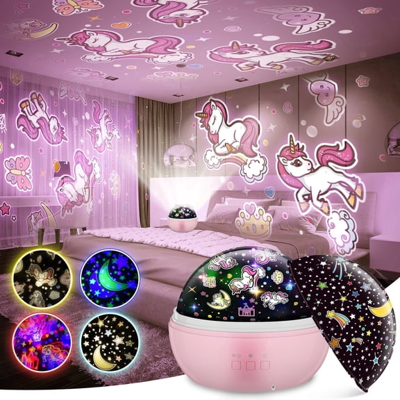 Unicorn Night Light Projector for Kids, Star Projector Galaxy Light for Kids, Birthday Gifts for 3-12 Year Old Boys Girls, Unicorn Toys Gifts for Girls 3 4 5 6